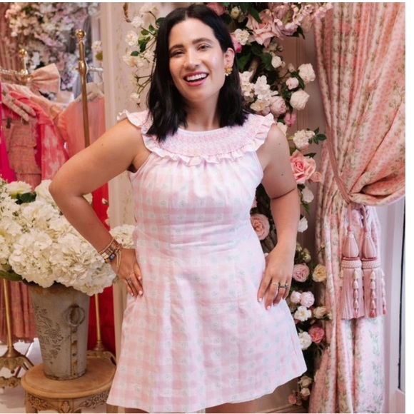 Dondolo for Loveshackfancy Women's Daisy Love Short Dress - Pink size xs. - Picture 5 of 11